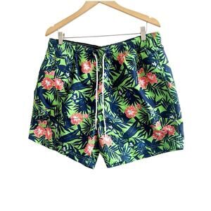 Nautica Men’s Tropical Hawaiian Swim Trunks Shorts NWOT Size XL Pull On Lined